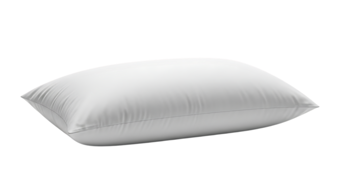 Soft Plush Pillow for Comfortable Sleep and Rest Isolated on Transparent Background for Easy Editing