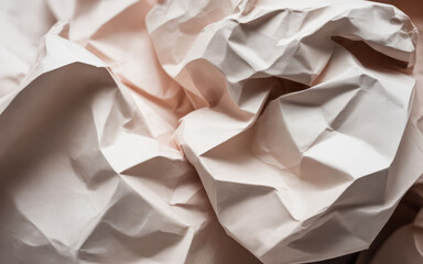 Soft Pink Crumpled Paper Texture background