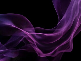 Naklejka premium Dark Purple Flowing Smoke Abstract