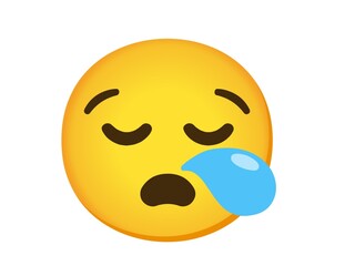 Fototapeta premium sad smiley face emot,emoji,emoticon