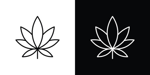 Weed icon line symbol concept, vector illustration