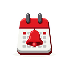 Fototapeta premium Calendar with alarm bell design for reminders and events in a modern style