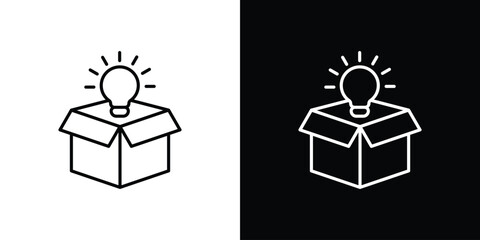 New product icon line symbol concept, vector illustration