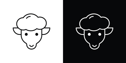 Lamb icon line symbol concept, vector illustration