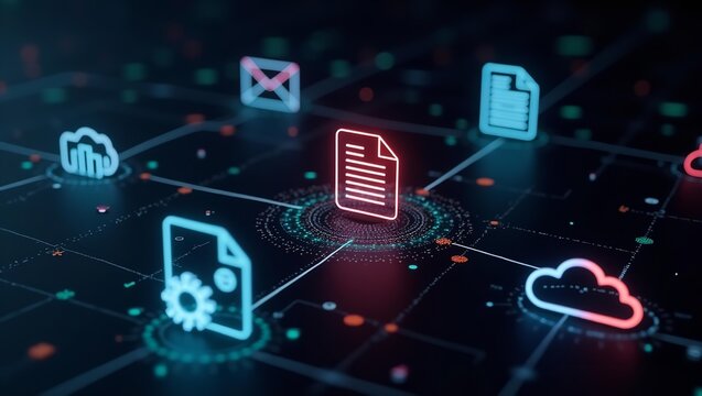 Cloud File Management Network for Website, App UI, Blog, IT Service Ads, and Document Sharing Platforms