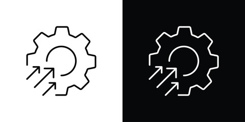 Efficiency icon line symbol concept, vector illustration