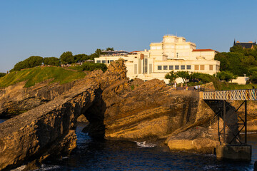 Facade of Biarritz Aquarium (Sea Museum) Seen from Biarritz Headland