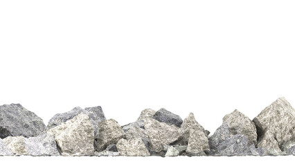 rocks and stones isolated