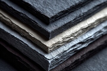 Torn crumpled craft paper with copper and silver texture, abstract background