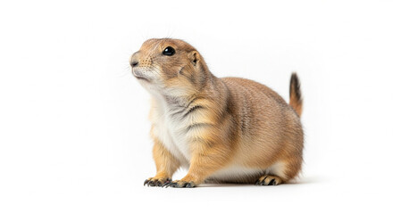 Fototapeta premium prairie dog on white background