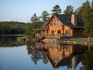 Obraz premium house on the lake