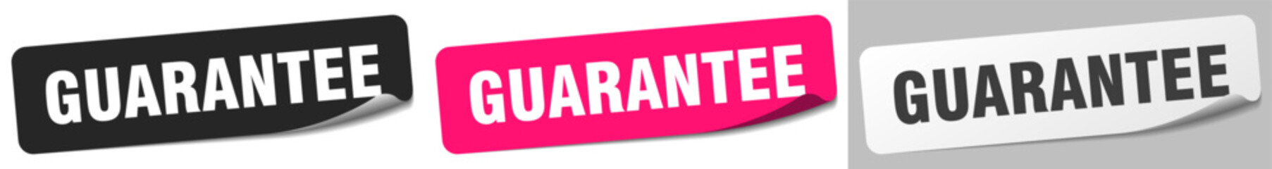 guarantee sticker. guarantee sticker set on white background