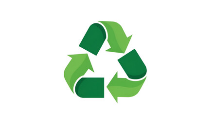 Recycle symbol green arrows vector illustration for environmental sustainability and conservation icon