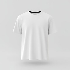 Blank white short-sleeved t-shirt mockup.