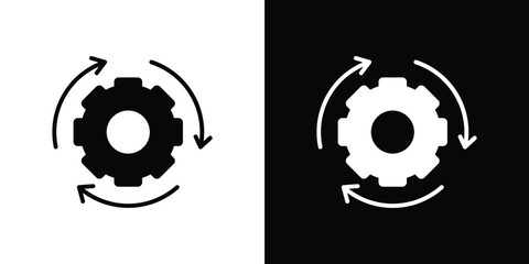 Obraz premium Implementation icon in flat style, filled black symbol