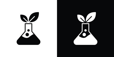 GMO icon in flat style, filled black symbol