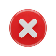 Obraz premium 3d red cross icon isolated on transparent background