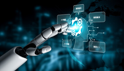 AI Virtual Assistant Artificial Intelligence Chatbot Controlled by Prompt Engineering for Explainable Generative AI information and LLM Deep Learning Technology for Smart Business Work Support. Vouch