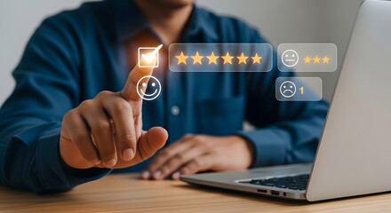 Customer experience online feedback survey rating satisfaction review five star laptop