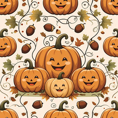 Vintage Pumpkins Pattern Designs