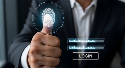 Fingerprint scan security login authentication biometric access control technology system