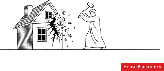 House demolition concept home damage property destruction risk