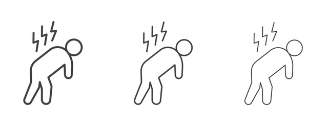 Tired icon in Line Art Style for Design collection