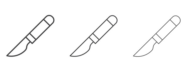 Scalpel icon in Line Art Style for Design collection
