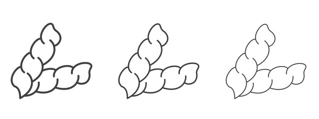 Pasta icon in Line Art Style for Design collection