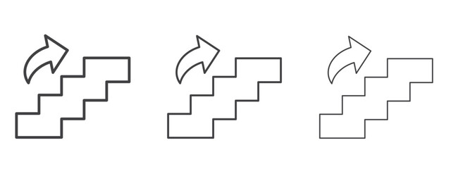 Next steps icon in Line Art Style for Design collection