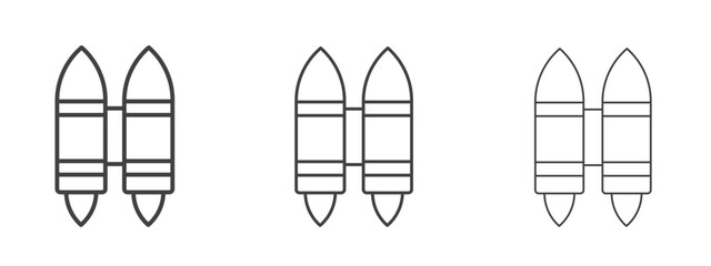 Jetpack icon in Line Art Style for Design collection