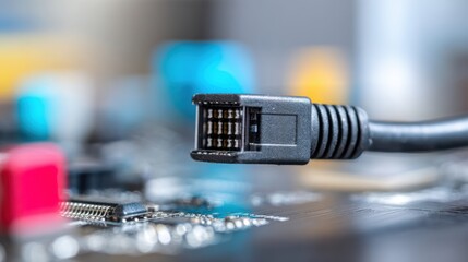 black cable connector circuit board