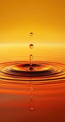 Liquid droplet impacting water