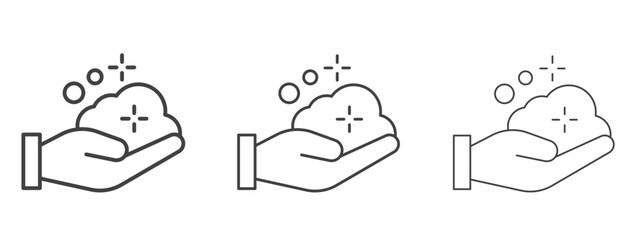 Foam icon in Line Art Style for Design collection