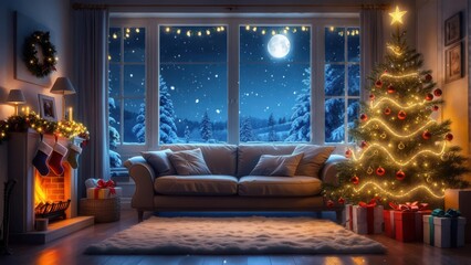 A futuristic digital holographic display of several deer and moose in a dark technological interior, creating a mesmerizing and sci-fi aesthetic. Concept of digital art