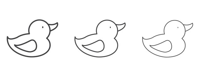 Duck icon in Line Art Style for Design collection