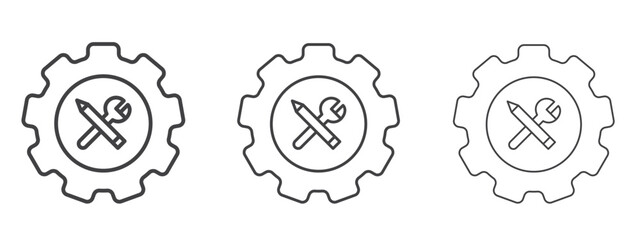 Business development icon in Line Art Style for Design collection
