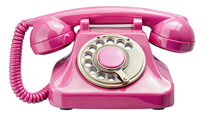 pink retro telephone