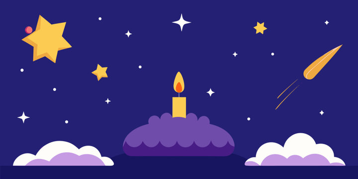 celestial birthday night shooting stars