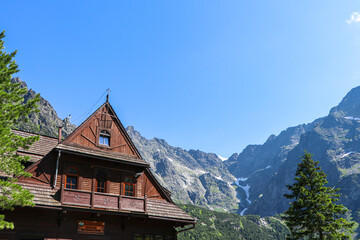 old wooden house in the mountains