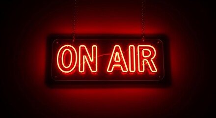Neon sign reading "on air".