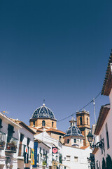 view of the old town in the city of altea costa blanca spain