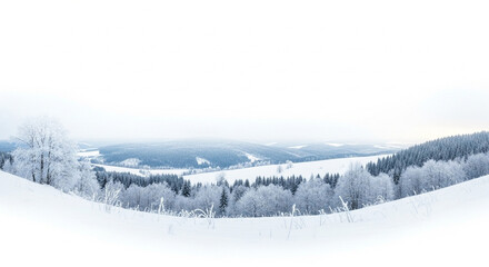 winter landscape with snow