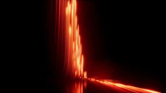 Colorful and Vibrant Light Neon Streams on a Dark Background for a Captivating Visual Experience