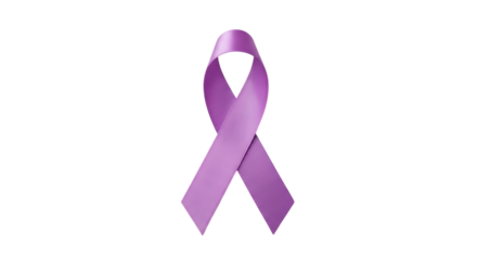 Lilac ribbon, a general symbol of awareness for all types of cancer. Lilac August, raises awareness and combats domestic and family violence against women on background transparent.