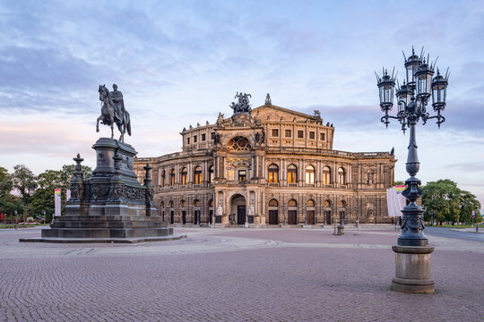 Historic Theaterplatz square in Dresden, Germany