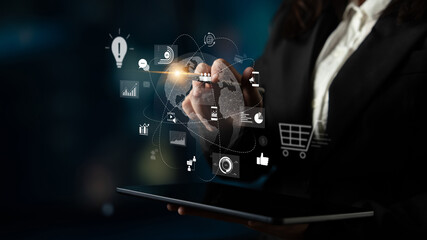 Global digital marketing strategy across communication platforms. Digital marketing drives growth,...