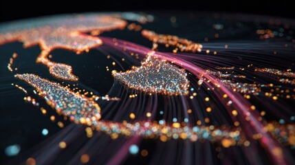 Global network map, Southeast Asia focus