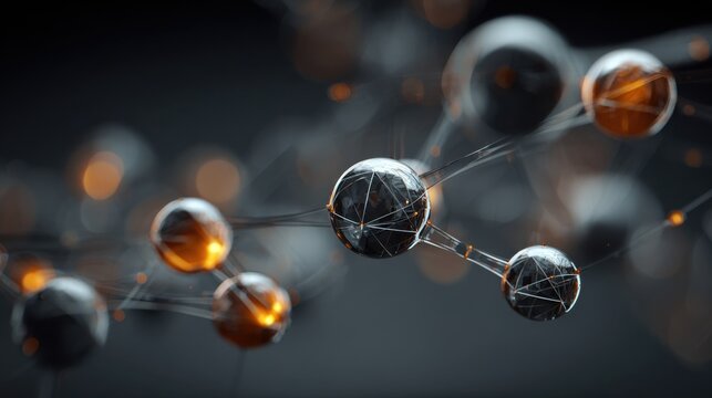 glowing spheres network connection