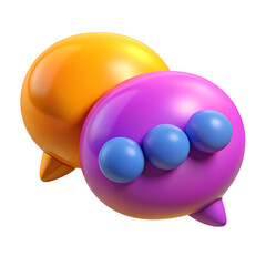 3D Chat Bubbles. 3d render isolated icon